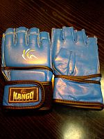 Перчатки для рукопашного боя Kango Fitness 8100-a, синие, размер S