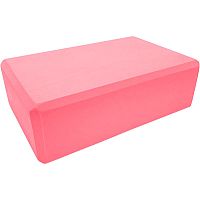 Блок для йоги полумягкий розовый BE100. 129713