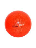 Мяч для художественной гимнастики 19см., оранжевый с глиттером. 129853