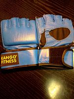 Перчатки для рукопашного боя Kango Fitness 8205, синие, размер M