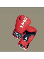 Перчатки боксерские Kango Fitness 7210, иск. кожа, красные, 6 унций
