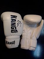Перчатки боксерские Kango Fitness ECO, эко кожа, белые, 12 унций. 125507