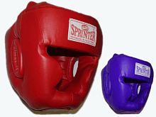 Шлем боксёрский SPRINTER закрытый, иск. кожа, красный, размер XL. 03826