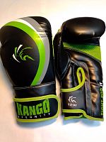 Перчатки боксерские Kango Fitness Eternity, иск. кожа, чёрно-зелёные, 12 унций. 125506