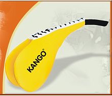 Ракетка для Тхэквондо Kango Fitness 8504, двойная, цвет жёлтый