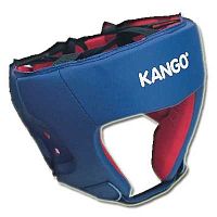 Шлем для единоборства Kango Fitness 8005, иск. кожа, синий, размер M